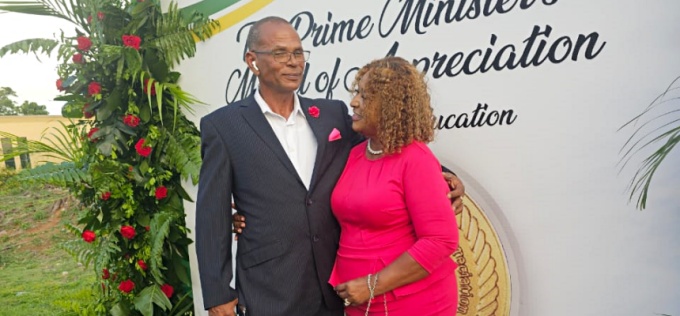 Beverley McLaren and husband Dwight Comrie.