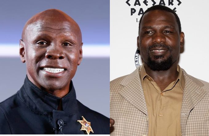 Chris Eubank Sr (left) and Hasim Rahman Sr