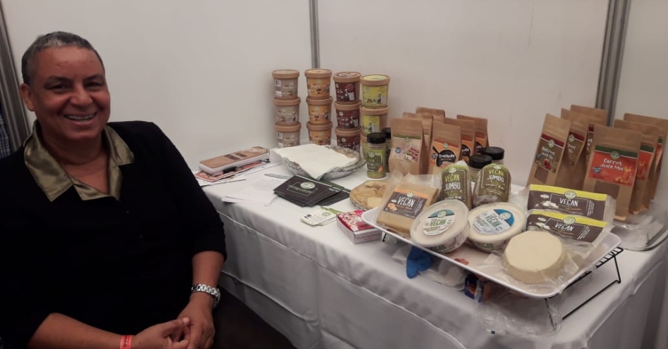 General Manager, Eden Joy Whole Foods, Dr. Elorine Turner Pryce, showcases some products from the company’s line of vegan foods. (Photo: Contributed)