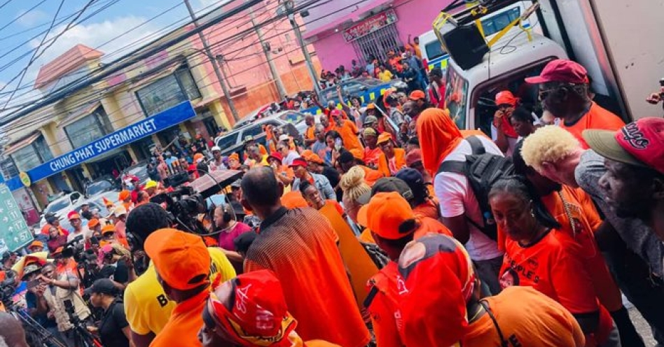The People's National Party (PNP) staged a protest against the Jamaica Labour Party (JLP) government in Old Harbour town centre on June 11, 2025.